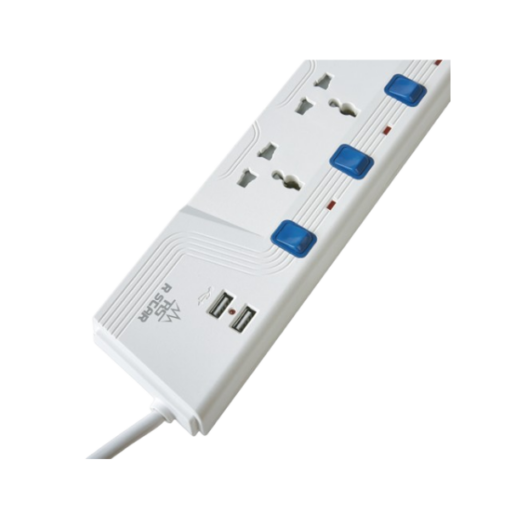 Rallonge électrique-R SCAR RS-713USB (3M) –  avec ports USB intégrés