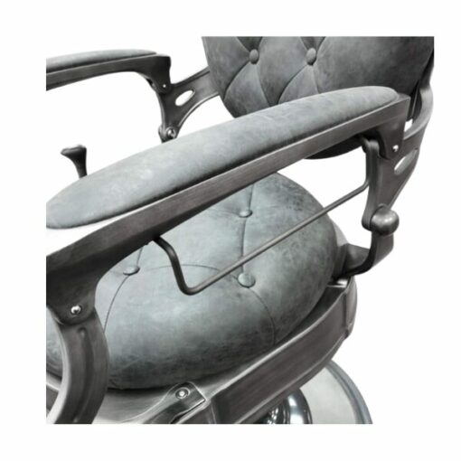 CHAISE DE BARBIER RS-BC8799QH – Fauteuil professionnel gris, confort mémoire de forme et structure inox