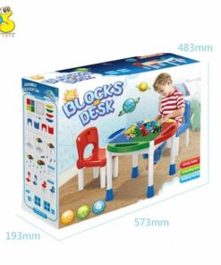 Table de Jeu de Construction 3 en 1 avec 2 Chaises – Multifonction pour Enfants – Activités, Rangement & Apprentissage