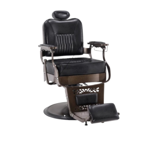 Chaise Coiffeur RS-BC8754 Noir – Fauteuil professionnel moderne, réglable et ultra confortable