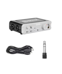 BOYA BY-AM1 – Interface Audio USB 2 Canaux avec XLR/Jack, Monitoring Direct & Alimentation Fantôme