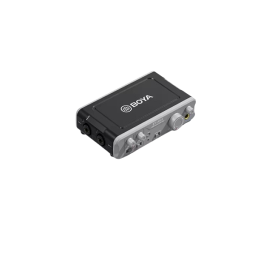 BOYA BY-AM1 – Interface Audio USB 2 Canaux avec XLR/Jack, Monitoring Direct & Alimentation Fantôme