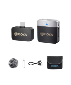 BOYA BY‑M1V3 – Micro cravate sans fil USB‑C pour 1 personne, omnidirectionnel, portée > 60 m