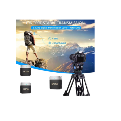 BOYA BY‑M1V6 – Micro-cravate sans fil omnidirectionnel pour 2 personnes