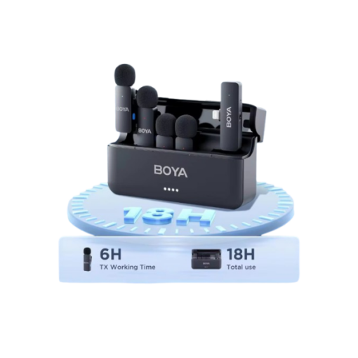 BOYA BY‑V4D – Micro cravate sans fil Lightning pour 4 personnes, ultracompact, portée 200 m