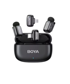 BOYA Mini-12 – Micro Cravate Sans Fil Compact 2TX + 2RX – USB-C & Lightning – Autonomie 30h