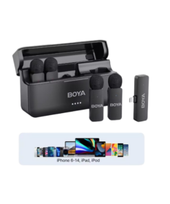 BOYA OMIC‑D – Micro cravate sans fil Lightning pour 2 personnes, réduction de bruit intelligente