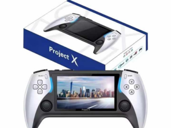 Console Portable Project X – Écran IPS, 2000+ Jeux Rétro, HDMI, Haut-Parleurs Stéréo, Recharge USB