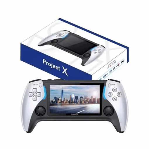 Console Portable Project X – Écran IPS, 2000+ Jeux Rétro, HDMI, Haut-Parleurs Stéréo, Recharge USB