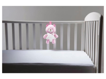 Goodnight Bear - Ours Interactif Rose | Veilleuse et Compagnon Apaisant pour Bébé