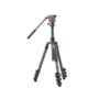 Trépied Caméra- MUFA-BK – Trépied Caméra Professionnel avec Tête Fluide Q5S, Aluminium & Fibre de Carbone, Hauteur Réglable