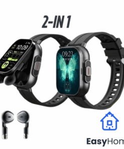 Montre Connectée 2-en-1 avec Écouteurs Bluetooth Intégrés – Écran HD 2.01", Suivi Santé & Sports, Étanche IP67