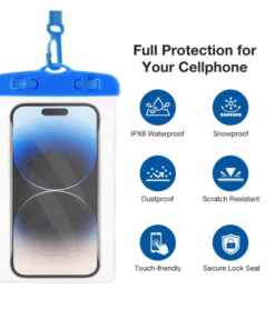 Pochette Étanche Universelle IPX8 – Protection Téléphone 3ATM, Écran Tactile, Plongée & Sports Nautiques