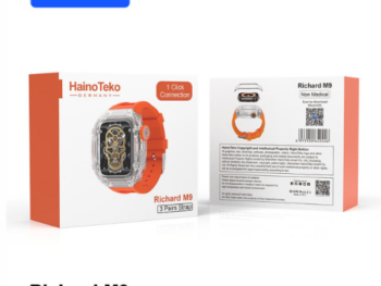 Montre Connectée HainoTeko Richard M9 - Écran AMOLED, Appels et 3 Bracelets