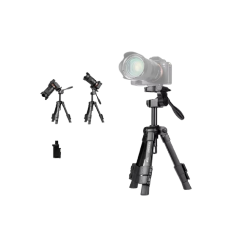 Trépied YUNTENG VCT-608 – Léger & Compact pour Caméra et Téléphone