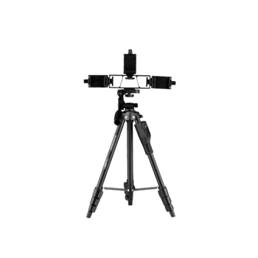 Trépied Téléphone YUNTENG VCT-6808 – Multifonction, 3 Supports, Tête Panoramique 360°, Hauteur 139 cm