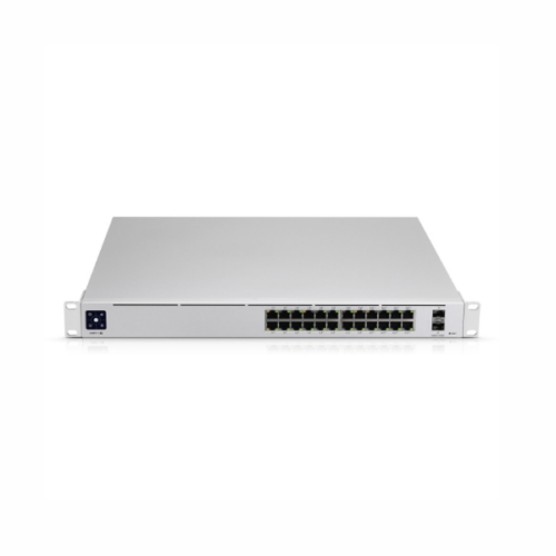 Switch Ubiquiti UniFi USW-PRO-24-POE – 24 Ports Gigabit (16 PoE+ / 8 PoE++), 2 SFP+ 10G, Écran Tactile, Gestion UniFi