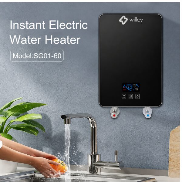 Chauffe-eau Instantané Willey SG01-60 – 6000W Noir Chauffe-eau Instantané Willey SG01-60 – 6000W Noir