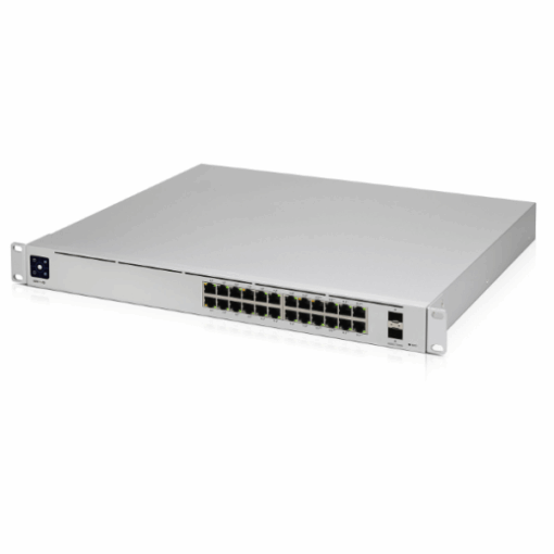 Switch Ubiquiti UniFi USW-PRO-24-POE – 24 Ports Gigabit (16 PoE+ / 8 PoE++), 2 SFP+ 10G, Écran Tactile, Gestion UniFi