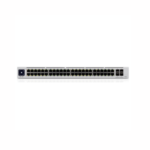 Switch Ubiquiti UniFi USW-PRO-48-POE – 48 Ports Gigabit (40 PoE+ / 8 PoE++), 4 SFP+ 10G, Écran Tactile, Gestion UniFi