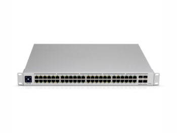 Switch Ubiquiti UniFi USW-PRO-48-POE – 48 Ports Gigabit (40 PoE+ / 8 PoE++), 4 SFP+ 10G, Écran Tactile, Gestion UniFi