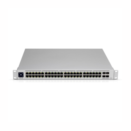 Switch Ubiquiti UniFi USW-PRO-48-POE – 48 Ports Gigabit (40 PoE+ / 8 PoE++), 4 SFP+ 10G, Écran Tactile, Gestion UniFi