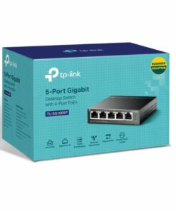 Switch TP-Link TL-SG1005P – 5 Ports Gigabit 10/100/1000 Mbps, Dont 4 Ports PoE, Budget 56W, Boîtier Métal, Plug & Play