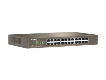 Switch Tenda TEG1024D – 24 Ports Gigabit 10/100/1000 Mbps, Boîtier Métal, Protection Foudre 6KV, Plug & Play