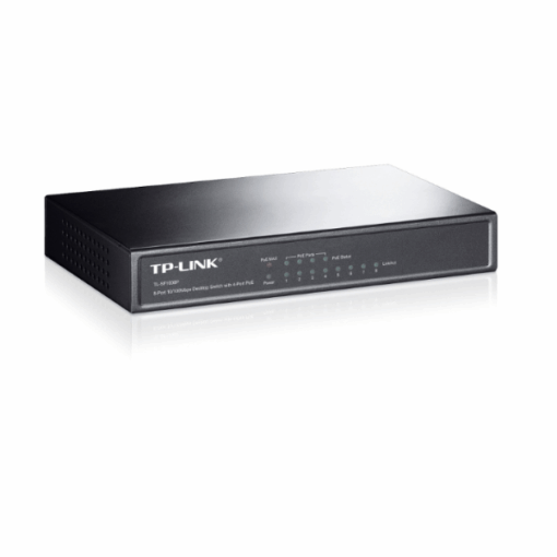 Switch TP-Link TL-SF1008P – 8 Ports Fast Ethernet 10/100 Mbps, Dont 4 Ports PoE, Boîtier Métal, Plug & Play