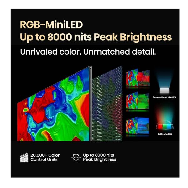 Téléviseur Hisense 116UX ULED 4K – RGB Mini-LED, Quantum Dot, 116" (Google tv) Téléviseur Hisense 116UX ULED 4K – RGB Mini-LED, Quantum Dot, 116" (Google tv)
