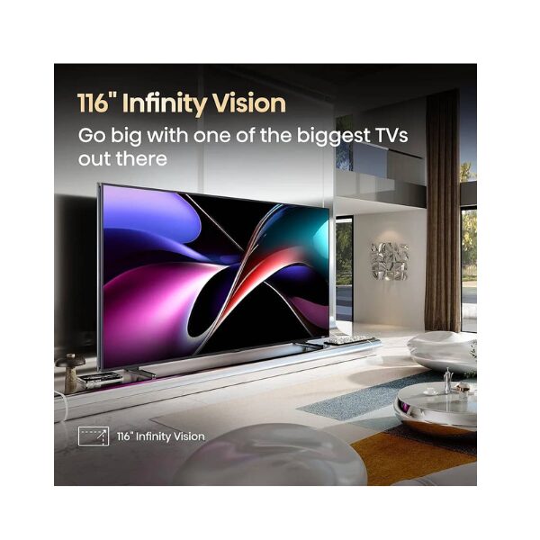 Téléviseur Hisense 116UX ULED 4K – RGB Mini-LED, Quantum Dot, 116" (Google tv) Téléviseur Hisense 116UX ULED 4K – RGB Mini-LED, Quantum Dot, 116" (Google tv)