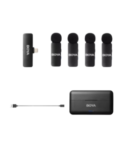 Micro Cravate Sans Fil BOYA BY-V4U – 4 Canaux, USB-C, réduction de bruit, autonomie 6h Micro Cravate Sans Fil BOYA BY-V4U – 4 Canaux, USB-C, réduction de bruit, autonomie 6h