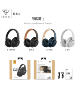 Casque sans fil DOQAUS VOGUE 3 – Bluetooth 5.3, Mode Haut-Parleur, Confort & Son Premium