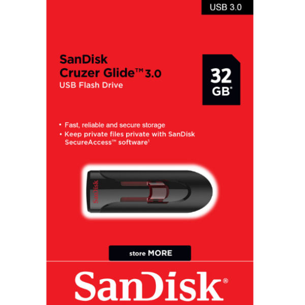 Clé USB SanDisk Cruzer Glide USB 3.0 32Gb Clé USB SanDisk Cruzer Glide USB 3.0 32Gb
