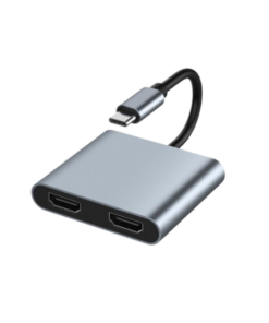 Convertisseur  R SCAR RS-TCHD2IN1 (Type-C vers 2 Port HDMI Hub)