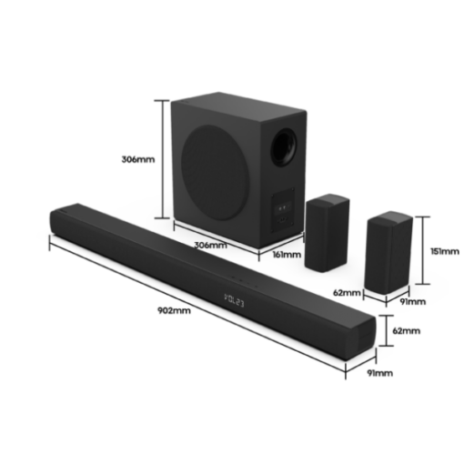 Barre de son HISENSE 5.1 HS5100 – Système audio 540W avec Dolby Digital Plus et connectivité complète