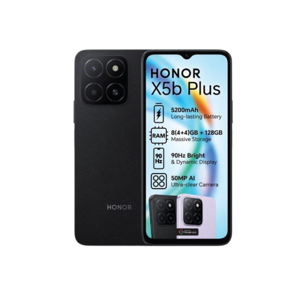 Honor X5B+ -128GB RAM 4GB -6.56", Batterie 5200mAh Honor X5B+ -128GB RAM 4GB -6.56", Batterie 5200mAh