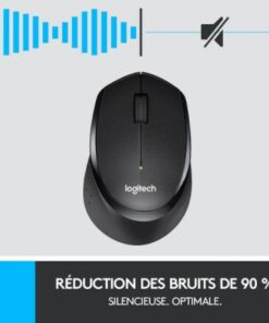 Souris sans fil Logitech B330 Silent Plus – Clics silencieux et design ergonomique pour usage quotidien