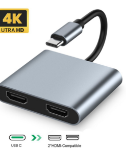 Convertisseur  R SCAR RS-TCHD2IN1 (Type-C vers 2 Port HDMI Hub)