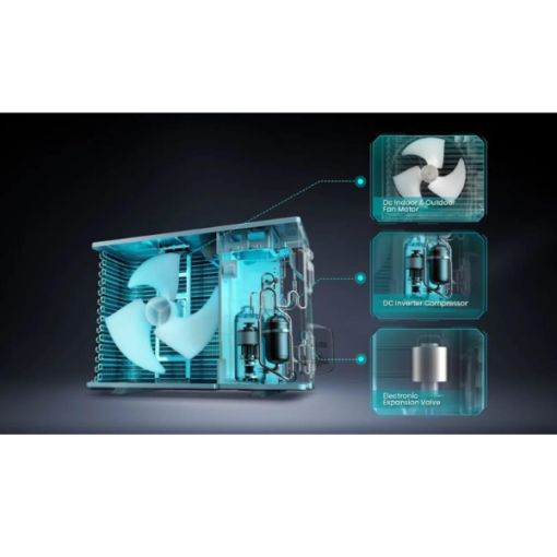 Split Inverter Hisense AS-12TW4SGVQE - 12000 BTU (Wi-Fi, Noir Élégant, A++)