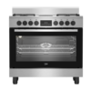 Cuisinière à Mixte Beko BBGM21225EX-6 Feux -90x60( 4 Feux à Gaz , 2 Foyers électriques & Four électrique  )