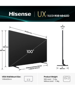 Téléviseur Hisense 100" ULED-X QUANTUM DOT 4K RGB-MINI-LED RGB Mini LED AI Smart TV