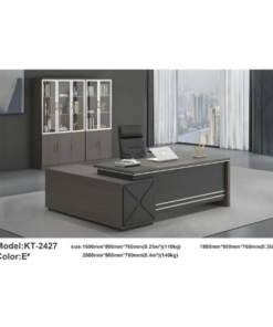 Table de bureau KT2427-16  – Design moderne et robuste(Marron)