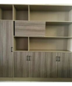 Bibliothèque bois marron B502 — 2M