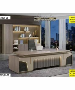 Table Bureau avec Bibliothèque KT2501-20 +B2501-20 (Beige)