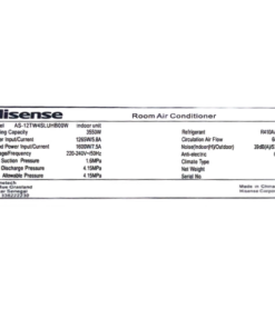 Split Hisense 12000 BTU  AS-12TW4SLUH(BW/BB) – (Inverter, WiFi)