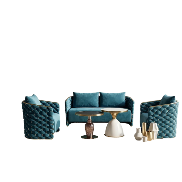 Canapé – 0S‑1- 5 places (3+2) ( Bleu Turquoise) Canapé – 0S‑1- 5 places (3+2) ( Bleu Turquoise)