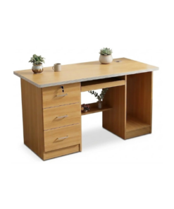 Table bureau KT1221-12 Bois foncé avec tiroirs