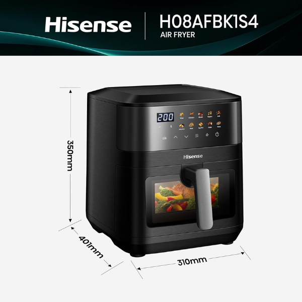 Air fryer Hisense - H08AFBKAS4 - 8 Litres (Noir) Air fryer Hisense - H08AFBKAS4 - 8 Litres (Noir)