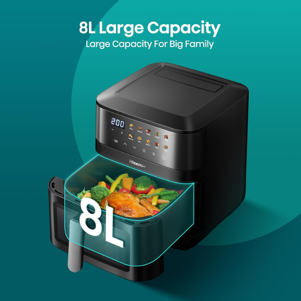 Air fryer Hisense - H08AFBKAS4 - 8 Litres (Noir) Air fryer Hisense - H08AFBKAS4 - 8 Litres (Noir)